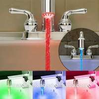 3 LED automatic sensor tap washbasin sensor tap temperature sensor water tap