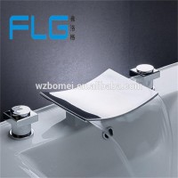 Waterfall faucet with dual handle for baths