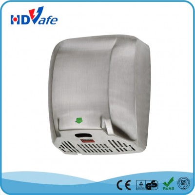 Stainless Steel Carbon Brush LED Indicator Automatic Hand Dryer for Bathroom