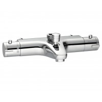 Contemporary Style Thermostatic Bathtub Faucet Thermostatic Valve Polished Chrome